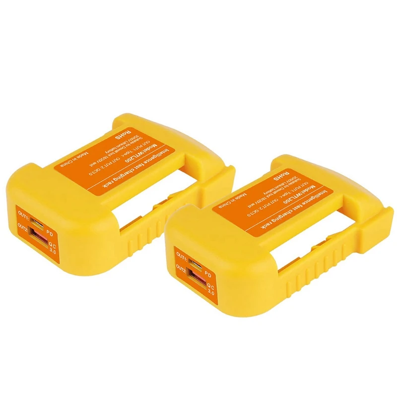 2 Pack USB Charger Adapter Charger Adapter For Dewalt 20V Battery 2 USB 2-pack-usb-charger-adapter-charger-adapter-for-dewalt-20v-battery-2-usb