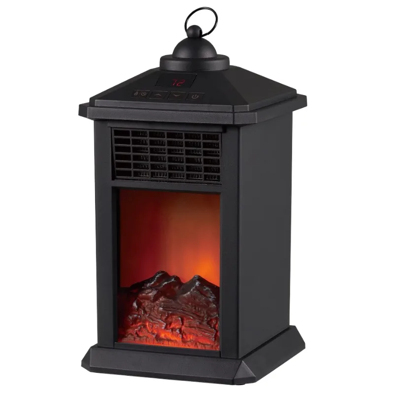 

Electric fireplace Electric Ceramic Desktop Lantern Fireplace and Cool Mist Humidifier for Large Rooms,Black