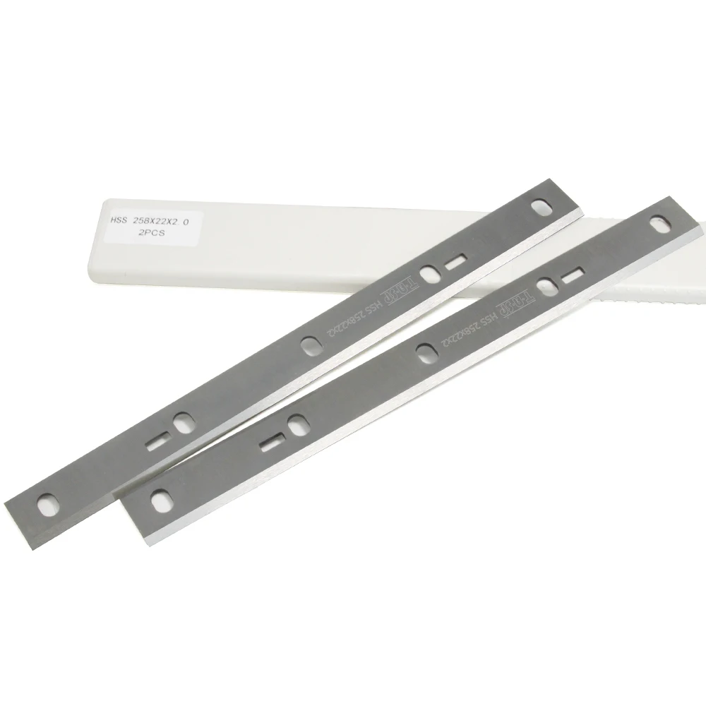 Woodworking Tools Planer Blades 1 Pair 258mm HSS Planer Blade 258 x 22 x 2mm Thickness Planer Knife Spare Part Scheppach HMS1070 Bernardo PT-250 Kity DRA260