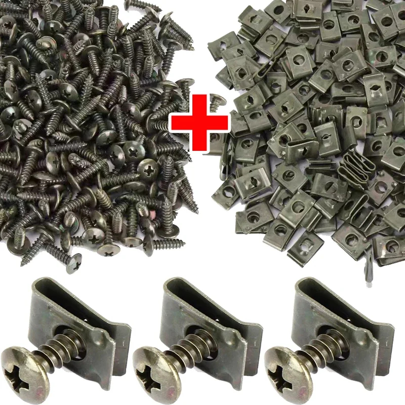 Mixed Metal Screw Clips Set with Anti-Rust Fastener and Protective Buckle