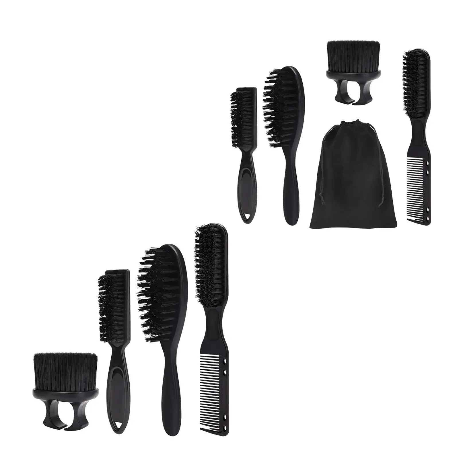 Barber Brush and Barber Comb Set Reusable Portable Barber Cleaning Hairbrush for Husband Boyfriend Dad Father`s Day Gifts Salon