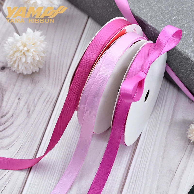 Double Face Satin Ribbon 6 9 13 16 19 22 mm 100yards Red Pink Series For Wedding Decoration Handmade Rose Flowers Satin Ribbons Ribbon Supplies Satin Ribbon