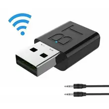 USB Wireless Bluetooth 5.0 Receiver Adapter Music Car Audio Adapter Speakers 3.5mm AUX For TV Headphone
