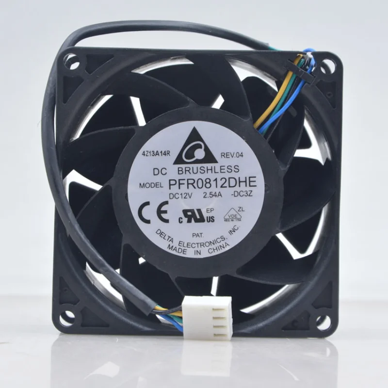

New Cooler Fan For Delta PFR0812DHE 12V 2.54A 8038 8cm 4-wire Electric Motorcycle Power Booster Violent Fan