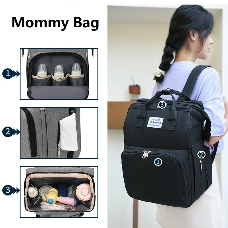 Small Size Mommy Bag Nylon Splashproof Portable Milk Storage Mother And Baby  Bag Large Capacity Mother