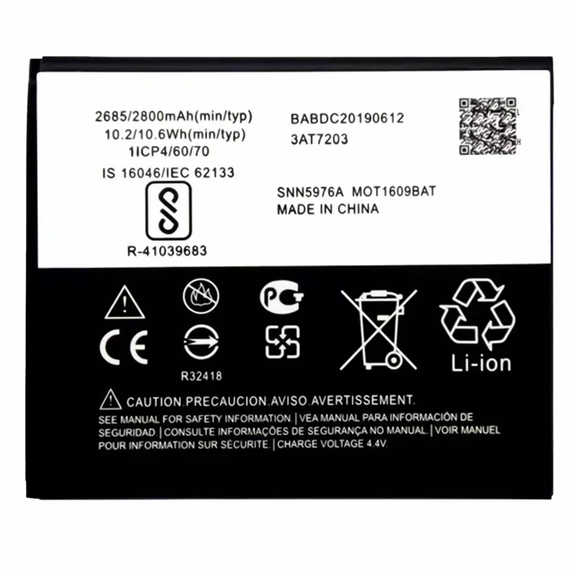 Yeni Pil 2800mAh Moto GK40 Pil Motorola E4 XT1760 XT1761 XT1762.