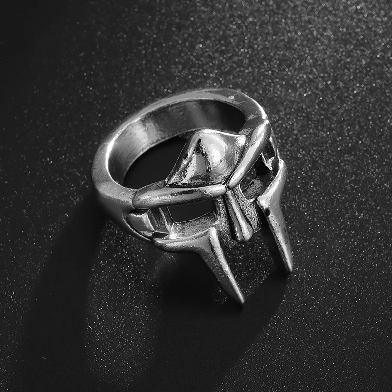 Retro Fashion Skull Mask Ring Maschera Spartana Uomo Donna Hip Hop Punk Party Jewelry