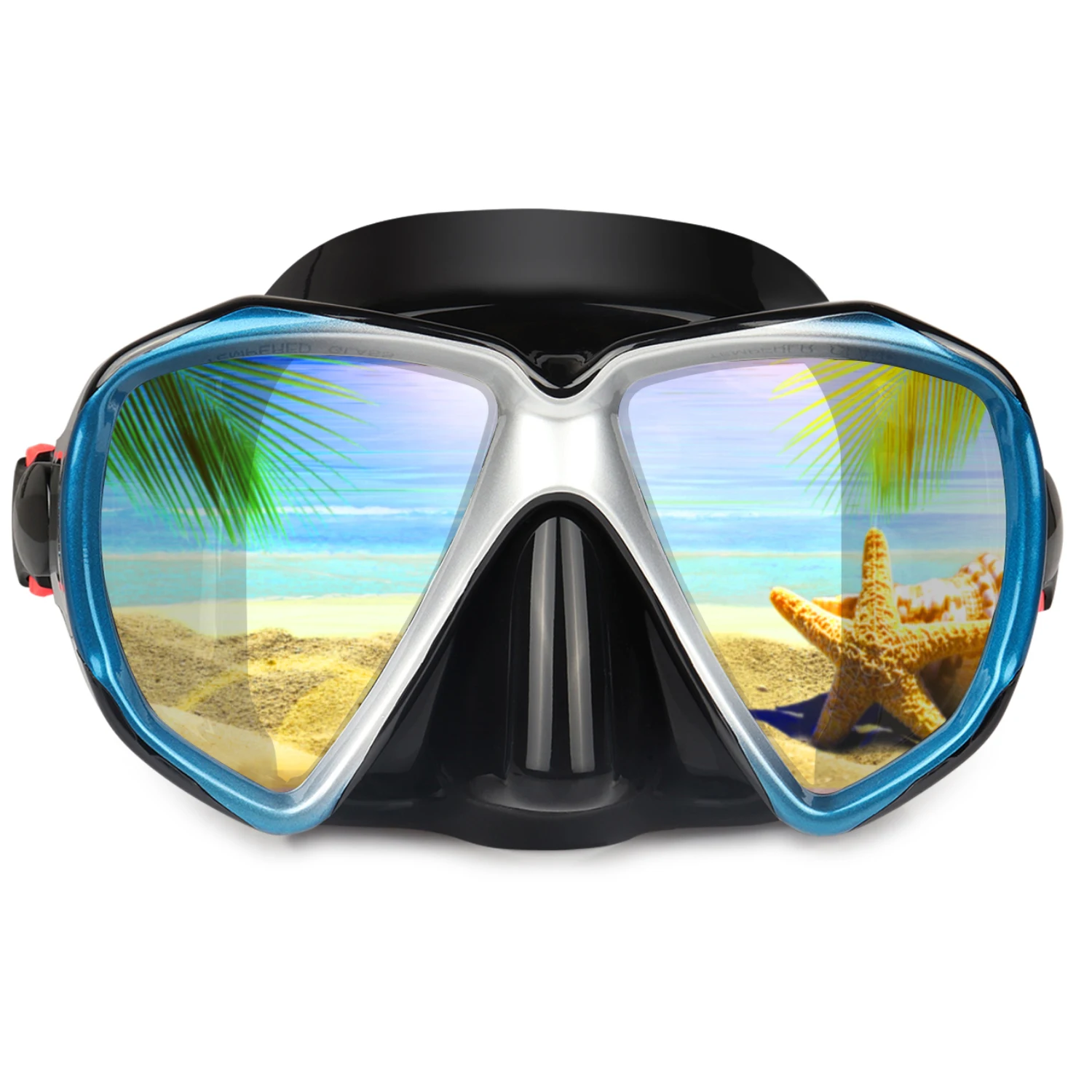 EXP VISION Snorkel Diving Mask, Panoramic HD Swim Mask, Anti-Fog Scuba Diving Goggles for Summer Water Sports Swim Mask