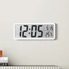 Digital Wall Clock Electronic Wall Mounted LCD Disply Clocks Multifunctional Temperature and Time Week Display Alarm Clock White 1