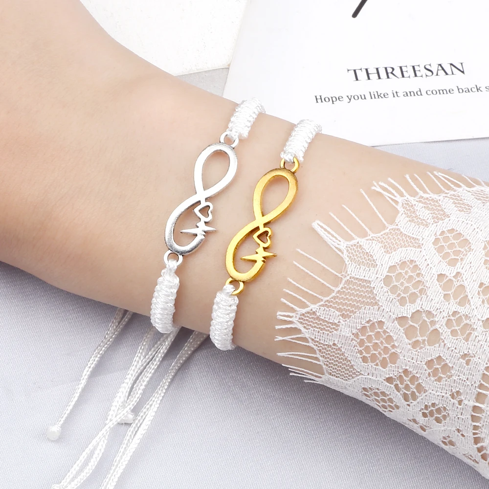 2pcs Infinity Braided kit bracelet Set Friendship Bracelet Set friendly  Love Couples Bracelet Set Infinity Fashion Jewelry - AliExpress