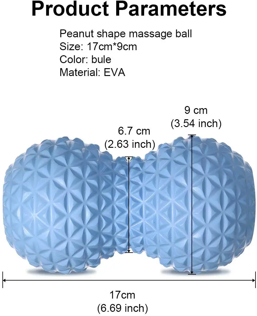 EVA Peanut Massage Ball Double Lacrosse Massage Ball Mobility Ball for Physical Therapy Deep Tissue Back Hand Foot Massage Tool
