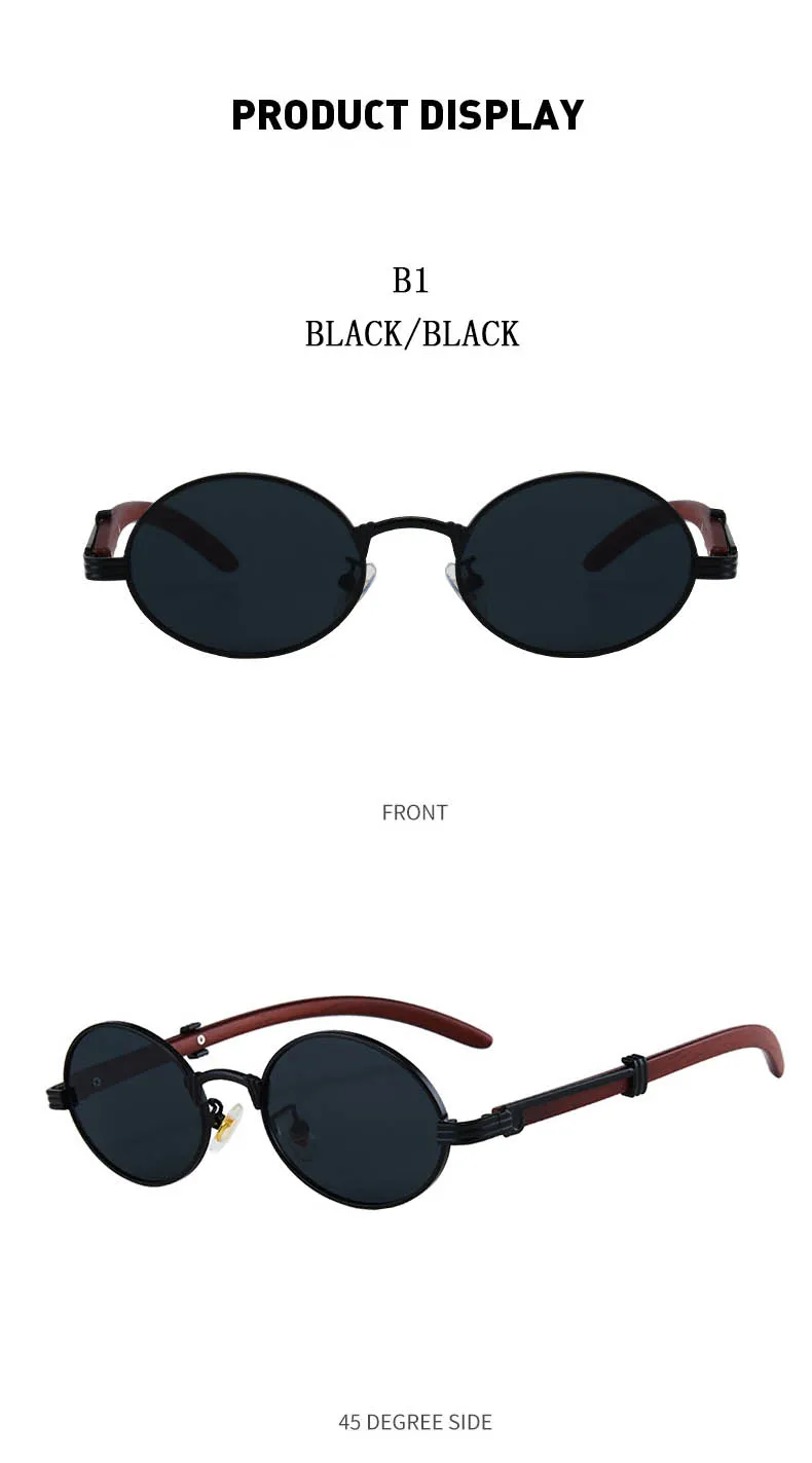 Mode ovale Sonnenbrille Frauen trend ige 2024 Vintage Sonnenbrille für Männer Retro Brille Lünette Soleil Femme Drops hipping Zonnebril – Detail 11