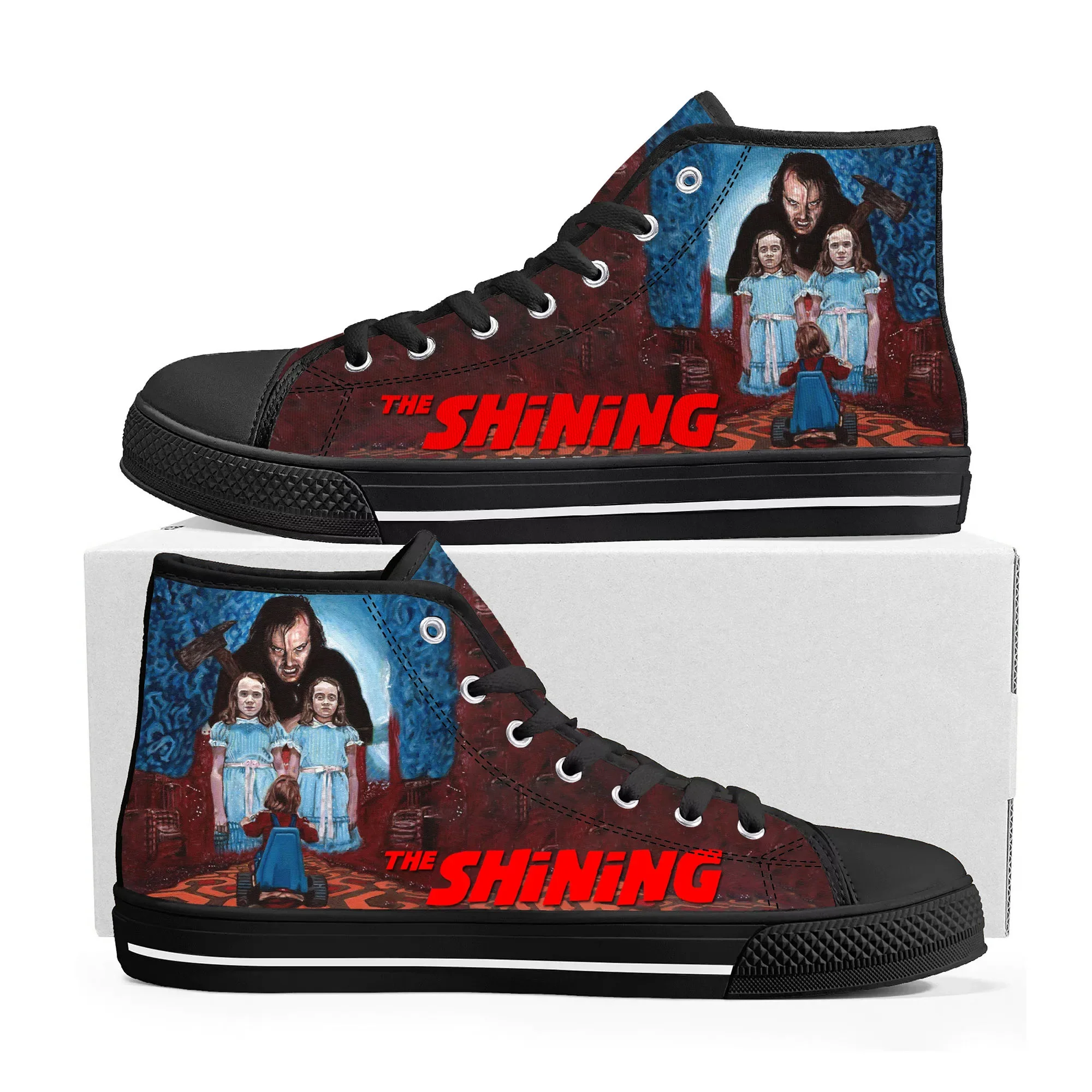shining Movie High Top Sneakers Mens Womens Teenager High Quality Jack Torrance Canvas Sneaker couple Shoe Casual Custom Shoes