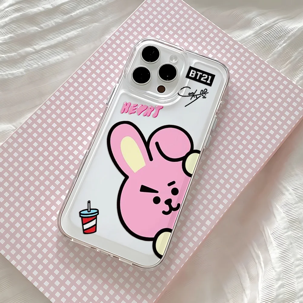 Adorable Cartoon Transparent Soft Back Phone Case