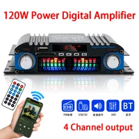 1800W Peak Power HiFi Sound Amplifier Digital 4 Channel Audio Amplifier Bluetooth Karaoke Player FM Radio Support Remote Control 2