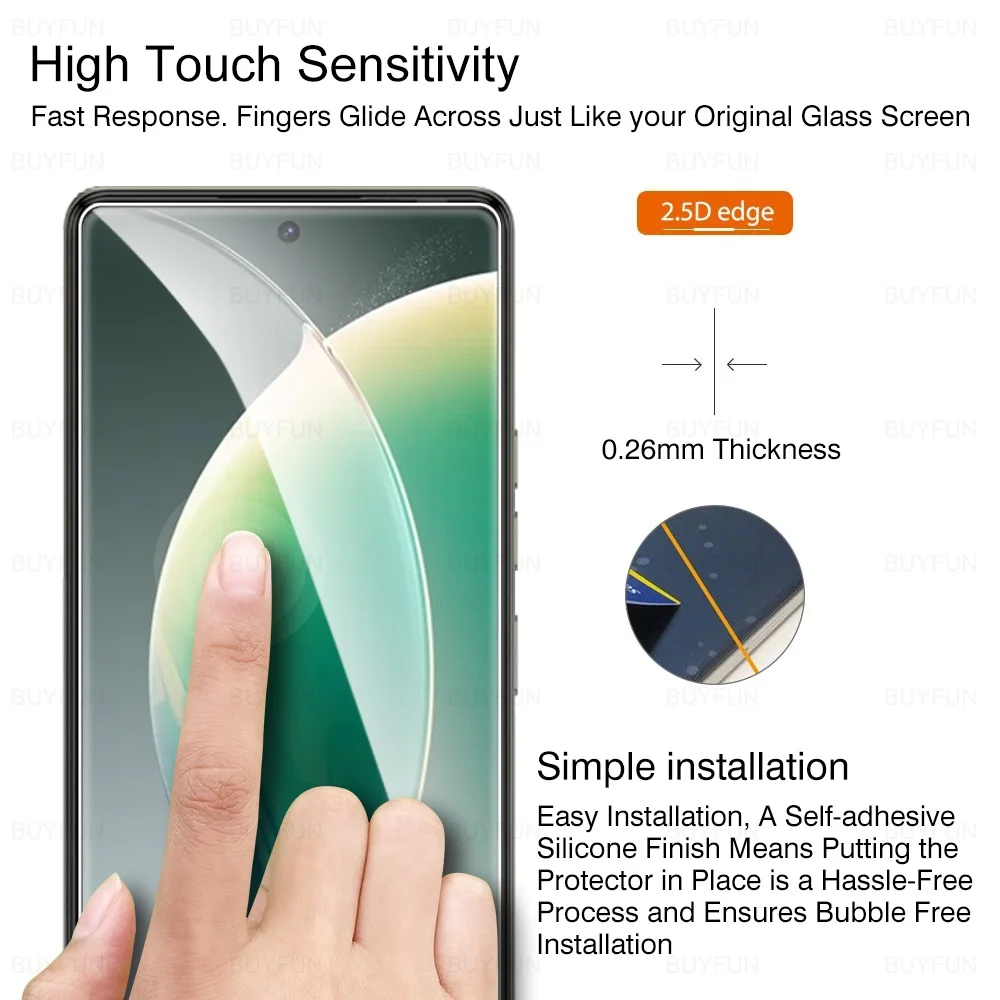 HD Tempered Glass Screen Protector - Premium Protective Film for Smartphones (1-4 Pack)