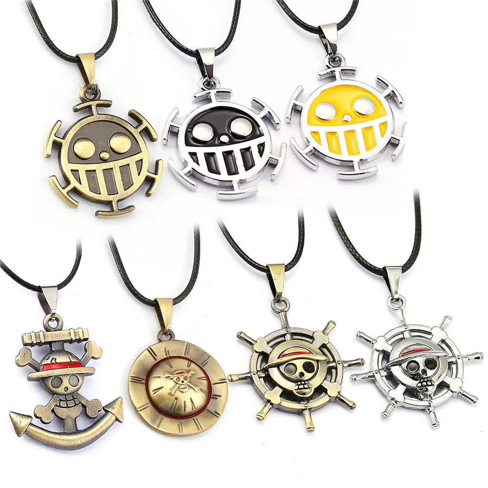 Аниме One Piece Ace Monkey D Luffy Trafalgar Law Skull экшн-фигурка модели детские игрушки в подарок металлическая подвеска для ожерелья