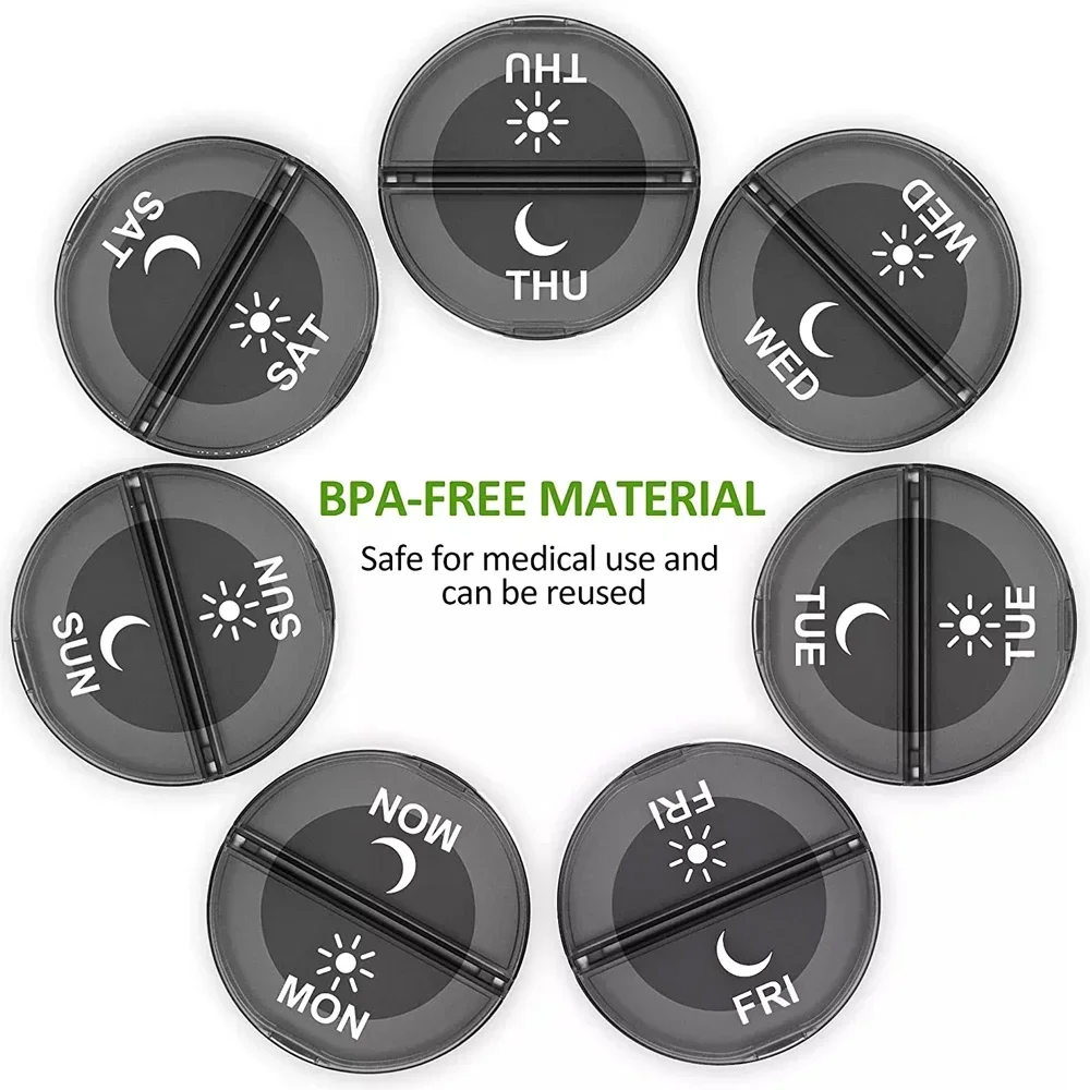 Weekly Medicine Storage Organizer Pill Box Holder Container Pill Case Medicine Tablet Portable Dispenser Organizer