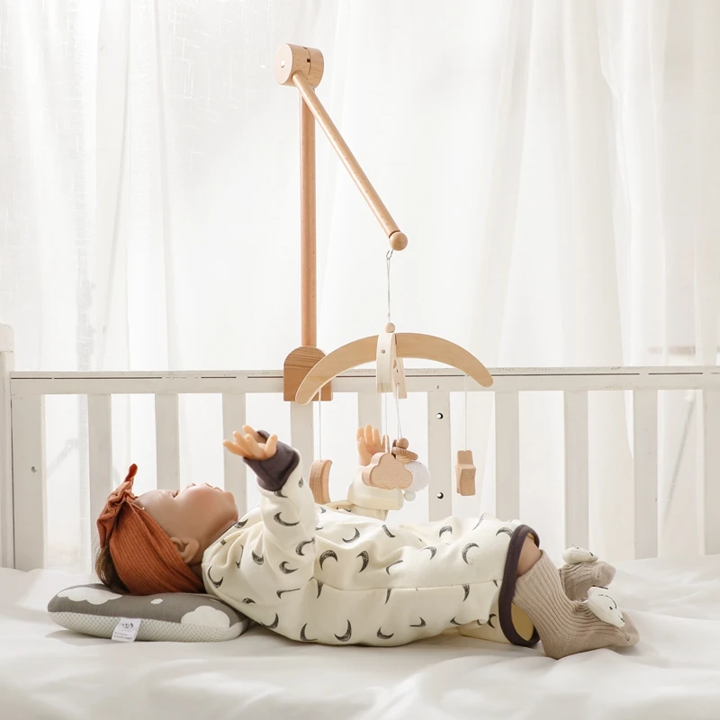 Bracket Set Infant Crib Mobile Bed Bell Bracket Arch Support Protection  Newborn Baby Toys Wooden Mobile Crib Rattle Baby Toys