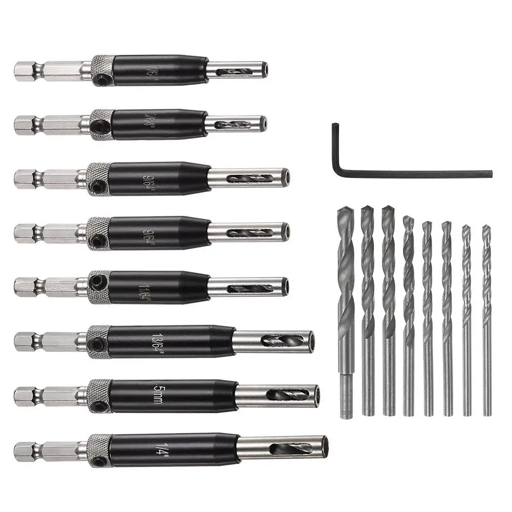 

17pcs Door Window Drill Bits 135 ° Diagonal Drill Bit Set Woodworking Tools Suitable For Professionals DIY Enthusiasts