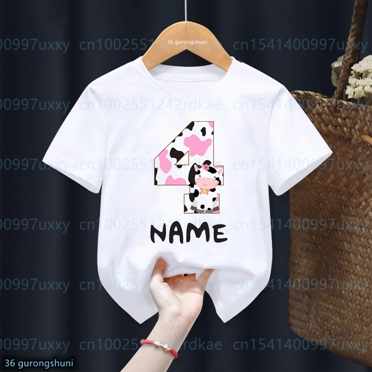 Green Happy Cow Printed Kids Wear (Each)