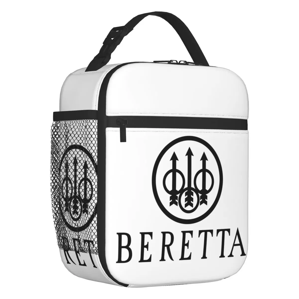 

Beretta Logo Portable Lunch Boxes for Women Waterproof Military Gun Cooler Thermal Food Insulated Lunch Bag Office Work