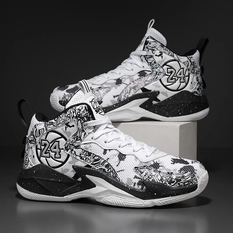 

New Men's Basketball Shoes Breathable and Comfortable Sports Shoes Anti slip Training Basketball Shoes Men's