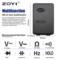 Handheld Pocket capacitance resistance frequency tester Digital Multimeter ZOYI VC921 3 3/4 Personal Mini Digital Multimeter 2