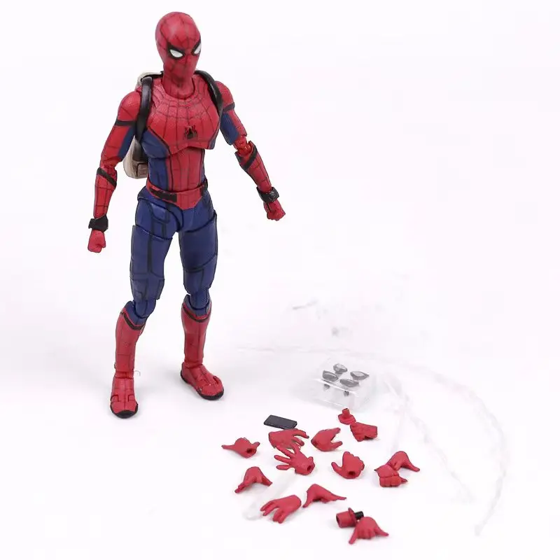 

15cm Disney Marvel Spiderman Action Figure SHF Spider Man Homecoming PVC Anime Collectible Model Children Toys Back To School