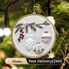 Christmas Cross Stitch Embroidery Kit Includes Embroidery Hoop Embroidery Cloth Threads DIY Embroidery Kit for Beginners Adults
