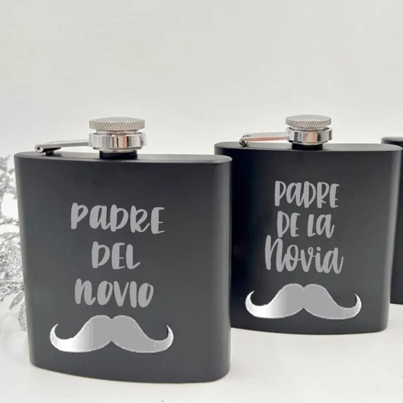 

Padre De La Novia Padre Del Novio Flask Spanish father of the bride Groom to be Wedding engagement bachelor party gift present