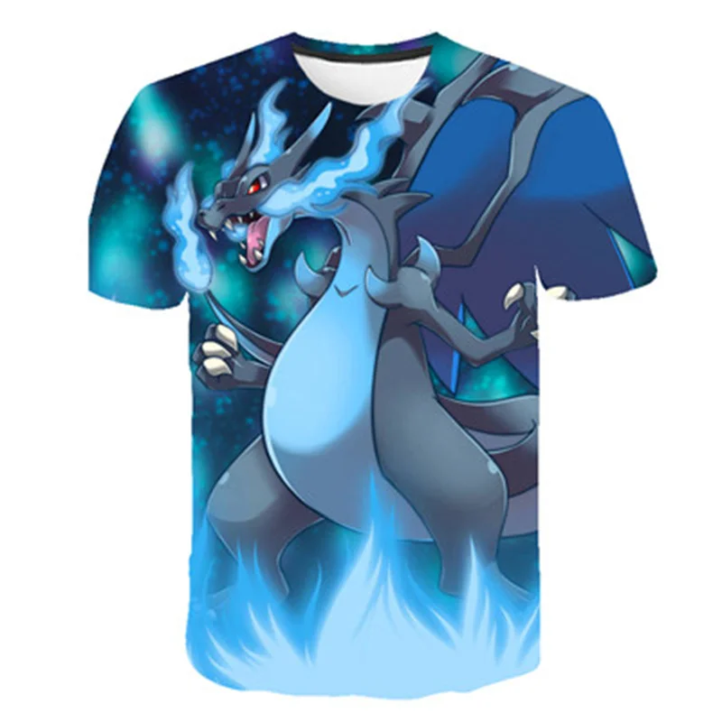 2022 New boys girls pokemon 3D T-shirt Casual Short Sleeve O-Neck Fashion anime Printed t shirt kids fashion lively T shirts T-Shirts cheap