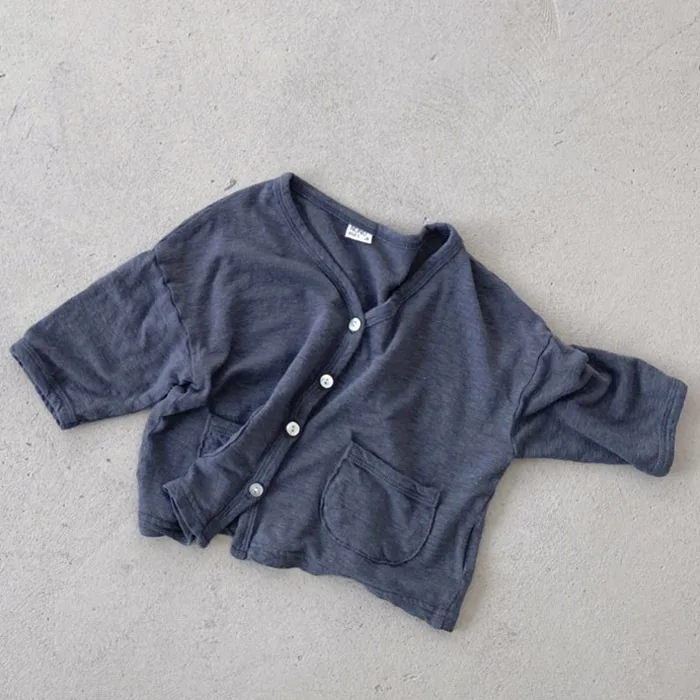 Description Picture 3 of item2025 Summer New Baby Cotton Long Sleeve Cardigan Thin Cotton Kids Sun Protection Jacket Solid Boy Girls Casual Coat Baby Clothes