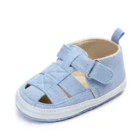 Summer Kids Newborn Sandales Fashion Soft Crib Shoes First Walker Infant Baby Boys Shoes Anti Slip Sandals Shoes For 0-18M 6