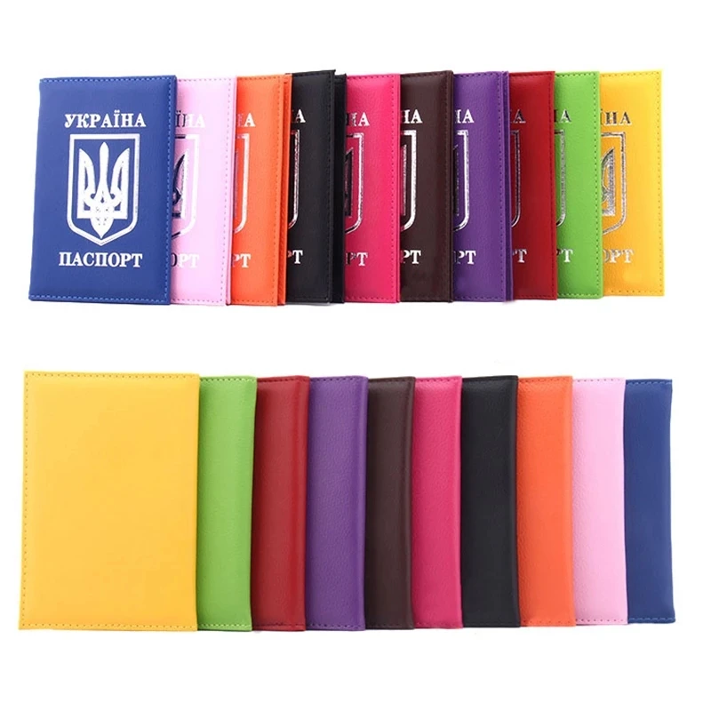 Ukrainian National Passport Cover PU Leather Travel Passport Holder Ukrain Credit Card Holder card holder credit card holder passport holder