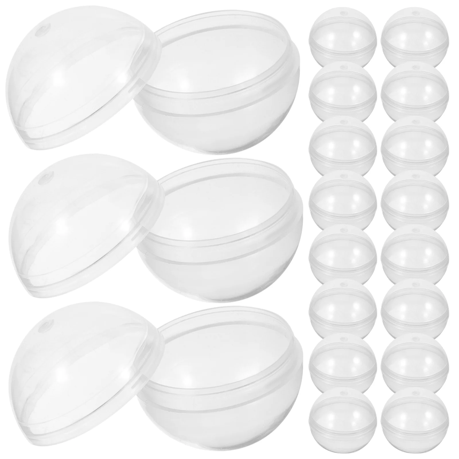 

50 Pcs Shell Ornaments Quiz Snack Containers Kids Claw Machines Balls Chocolate