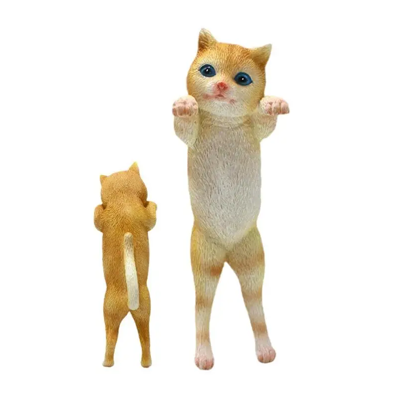 

Cat Statue Garden Decor Resin Cat Garden Statue Cute Kitten Sculpture Cat Lawn Ornaments Kitten Hangings For Coffee Table Desk