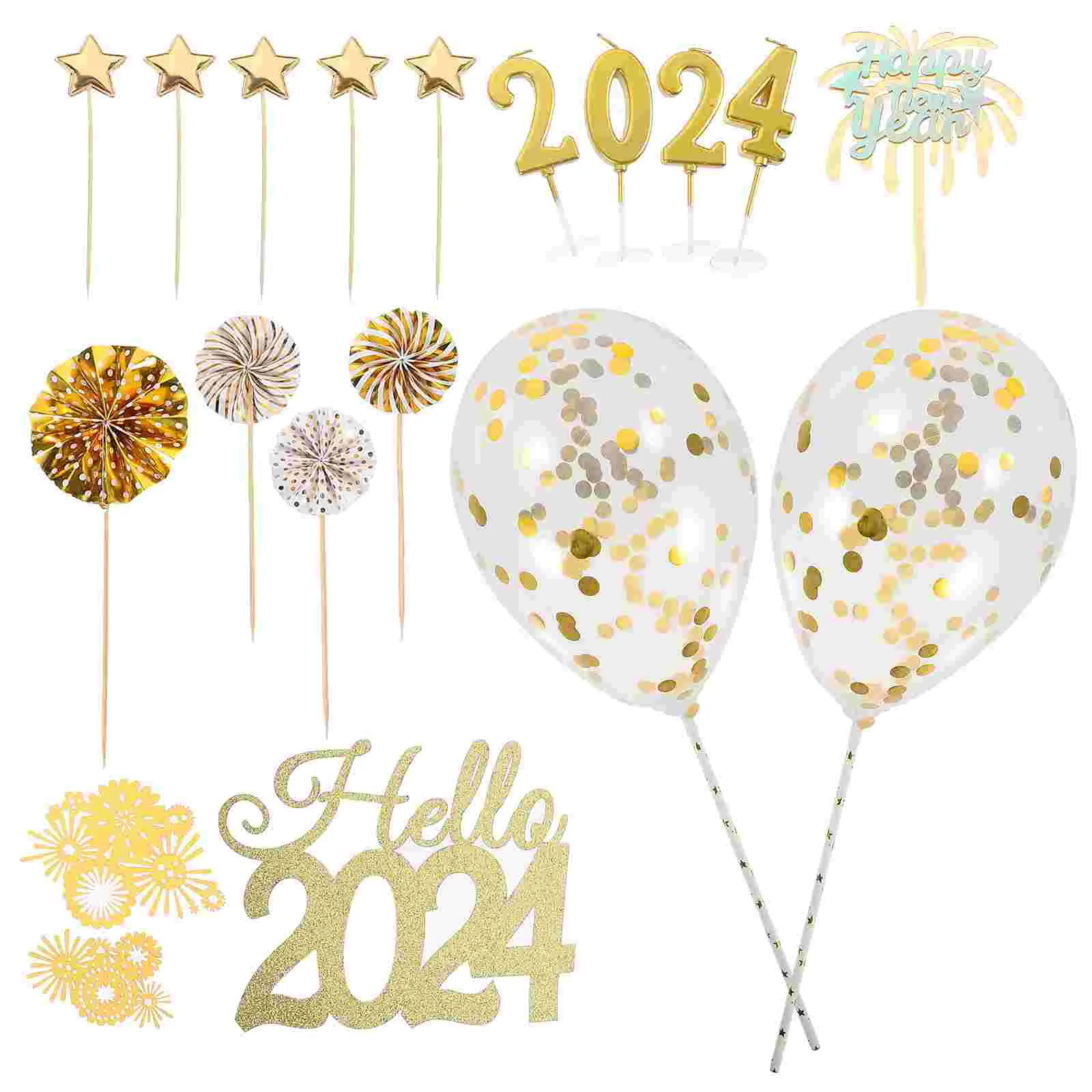 

New Years Eve Holiday Decor Party Decoration Birthday Cake Decorations Ornament
