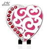 1 piece New Golf LOVE ball Markers Magnetic Hat Clips with Bling Bling Golf Bag Accessories Gift for Women Golfers Pink 1