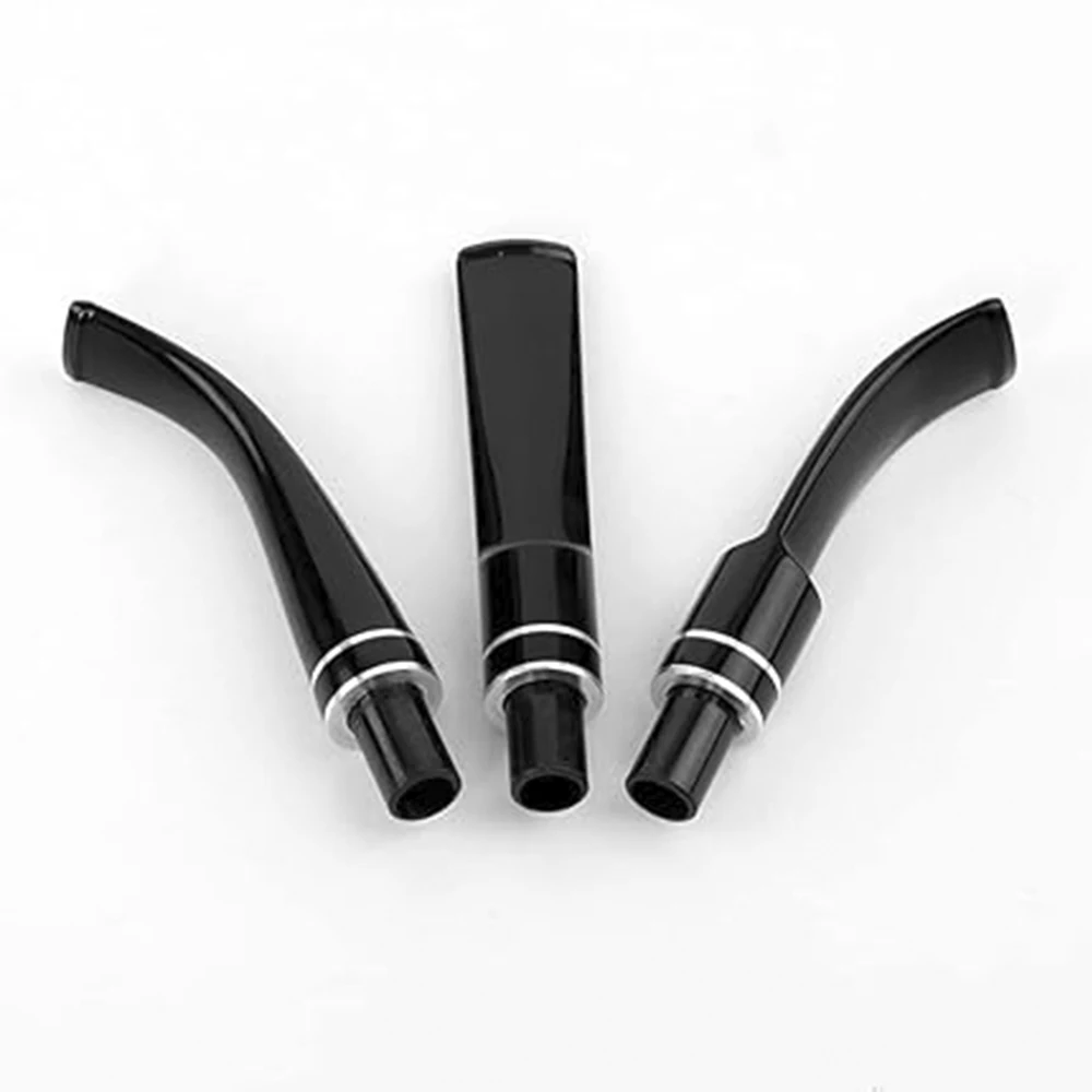 Tobacco pipe mouthpiece 9mm pipe channel Silver double stripe Tenon outer diameter 10.3mm Acrylic Pipe stem outer diameter 16mm smoking accessories tobacco pipe tobacco smoking accessories herb smoking pipe smoking pipe