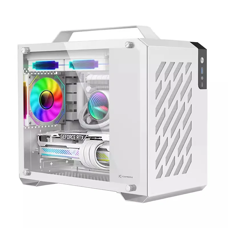 Power Train X200 M-ATX MINI-ITX Portable Computer Case Supports 240 Water Cooling USB3.0 Type-C Desktop MINI Handheld Chassis