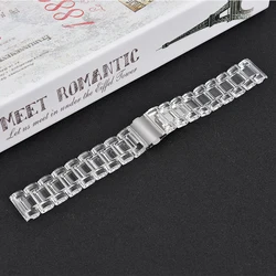 Transparent Sport Band with Clear Resin Strap, 20mm 22mm Adjustment for 22mm (Transparent)