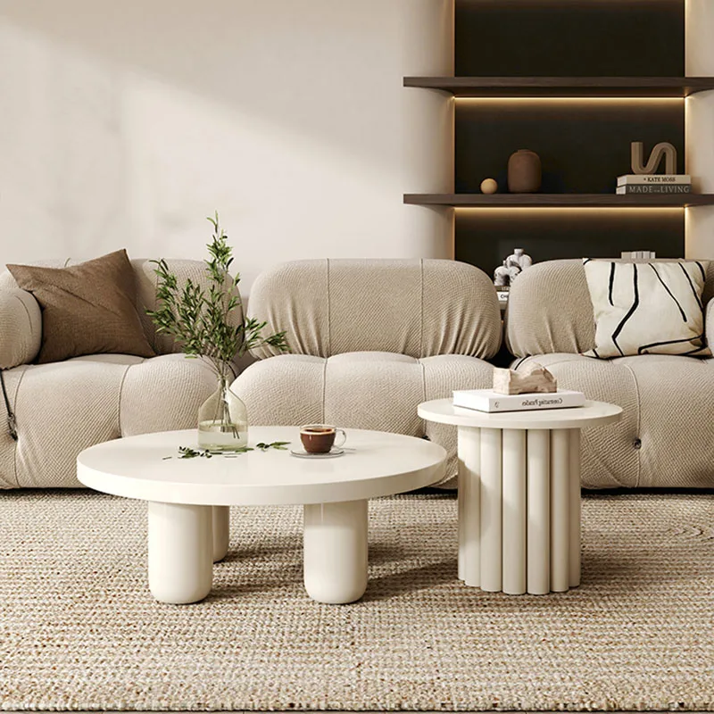 Minimalist Round Coffee Tables Wood Small Cute Glam Coffee Tables Japanese Aesthetic Mesas De Centro Para Sala Home Furniture