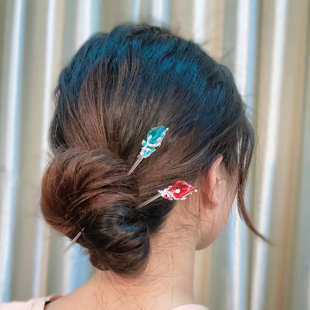 Female Hair Accessories Metal Hanfu Accessories Classic Vintage Hair Fork Hair Chopsticks Hair Stick Metal Hairpin