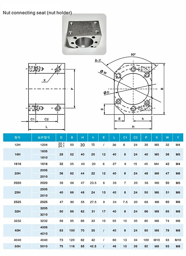 cnc máquina peças de rolamento porca habitação