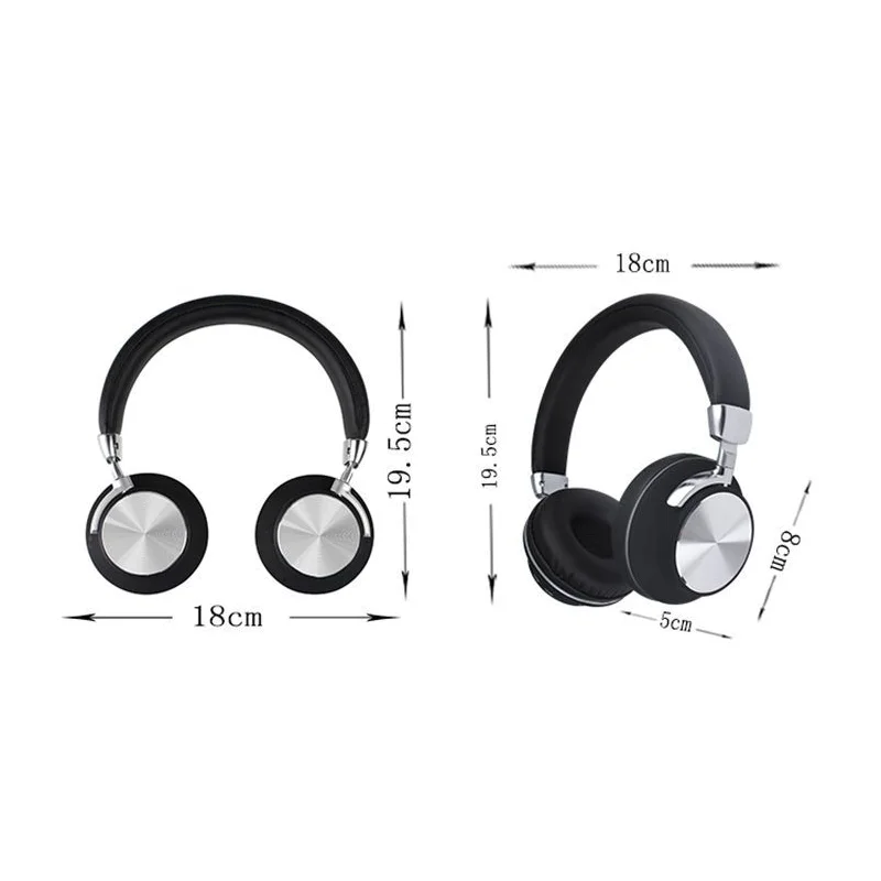 Deep Bass Headset Bluetooth HD Wireless Hifi Headphones Type-C Charging with MIC 8Hours Earphones For Laptop Gaming Study