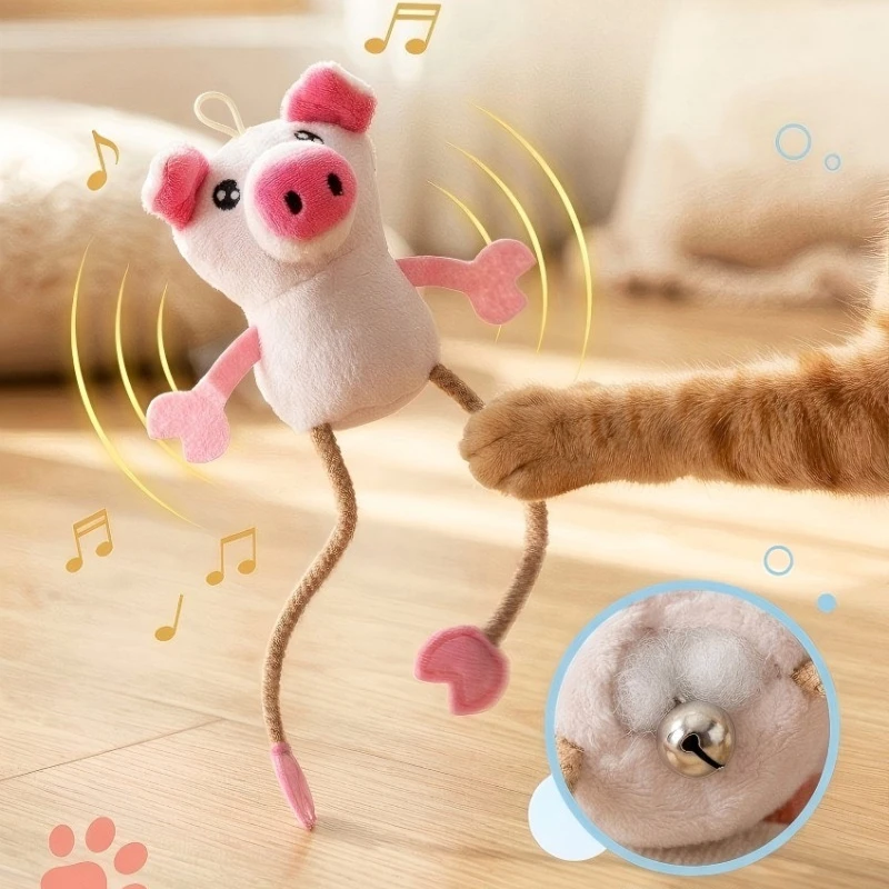 Interactive Plush Pig Squeak Toy for Pets - Chew & Teething Aid