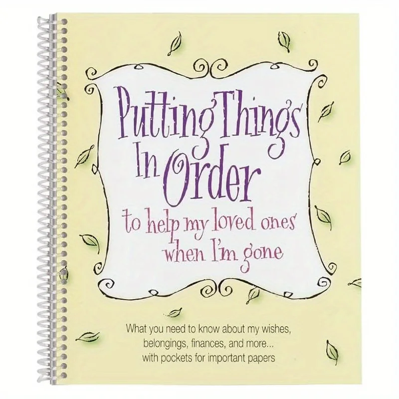 End of Life Planner Workbook 1pc Guide For Organizing Documents Planning Future