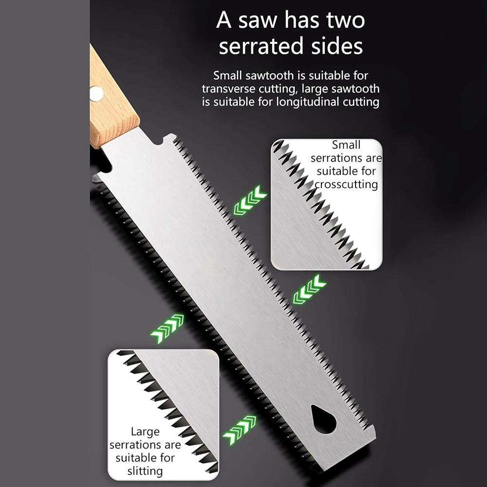Japanese Style Hand Saw 12In Non-slip Wooden Handle Pull Saw Flush Cut Saw Handsaw Woodworking Plastic Cutting Tool Hand Saw 5