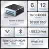 Peladn WO-4 Ryzen 5 5500U Mini PC Windows 11 Pro DDR4 3200Mhz 16GB 512GB SSD NVME WiFi6 BT5.2 4K HD 1000M MINI PC Gamer Computer 2